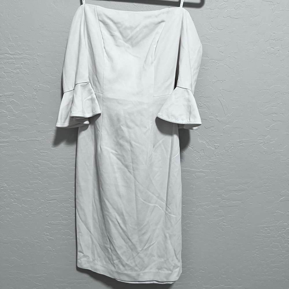 Black halo white off the shoulder dress size 2